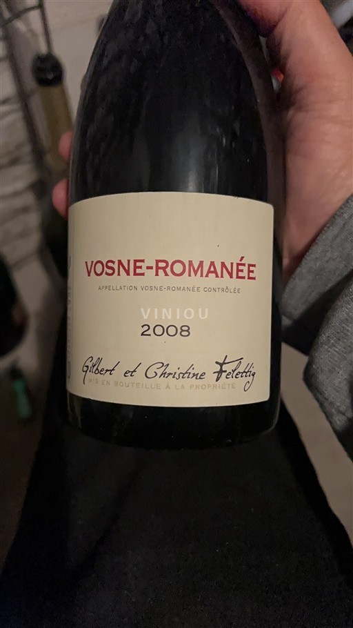 Vin Rouge sec Gilbert et Christine Féletig 2008 France Bourgogne Vosne-romanée AOC