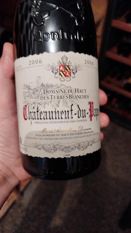 Rhônen laakso Châteauneuf-du-Pape Domaine Haut des Terres Blanches 2006