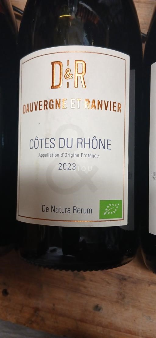 Vallée du Rhône Côtes-du-rhône Dauvergne et Ranvier De Natura Rerum 2023