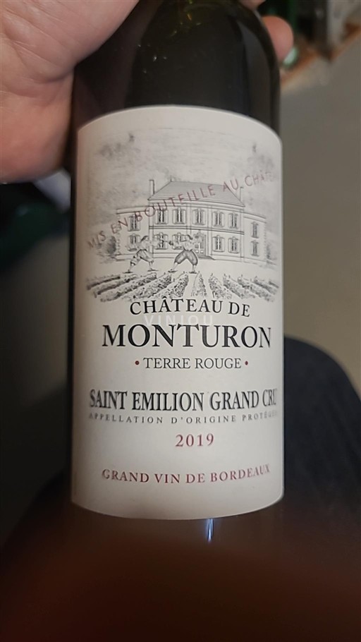 Burdeos Saint-Émilion Gran Cru Château Monturon Terre Rouge 2019