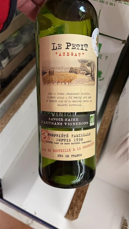 Vin Blanc sec Le Petit Azegat Non millésimé France Languedoc AOC bio