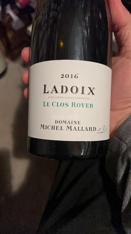 Bourgondië Ladoix Michel Mallard et Fils Le Clos Royer 2016