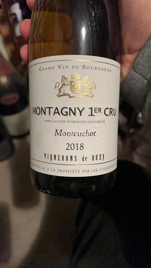 Burgundi Montagny Premier Cru Vignerons de Buxy Montcuchot 2018