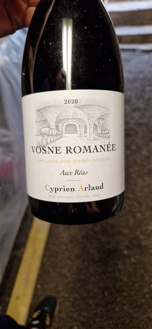 Vin Rouge sec Aux Réas Cyprien Arlaud 2020 France Bourgogne Vosne-romanée AOC