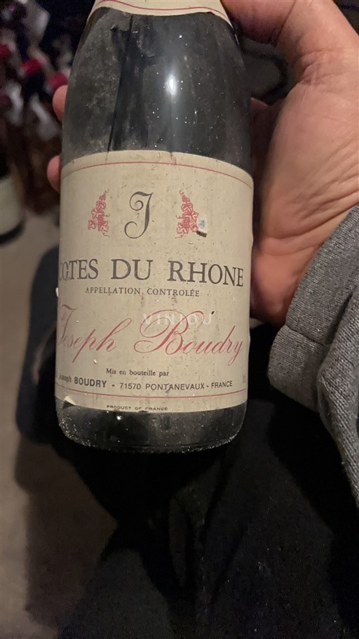 Rhônen laakso Côtes-du-rhône Joseph Boudry 1991