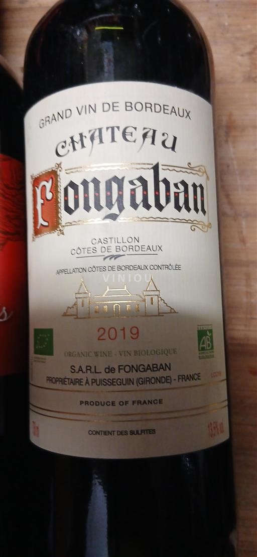 Bordeaux Côtes de Bordeaux Château Fongaban 2019