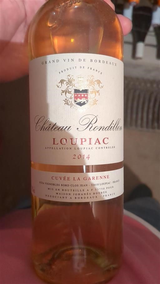 Burdeos Loupiac Château Rondillon La Garenne 2014