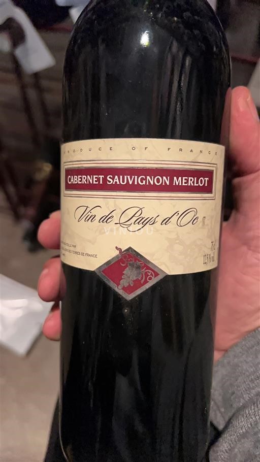 Vin Rouge sec Cabernet Sauvignon Merlot Non millésimé France Languedoc AOC