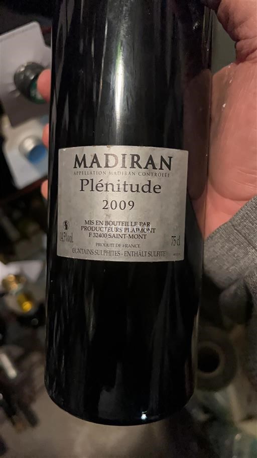 Sud-Ovest Madiran Plaimont Plénitude 2009
