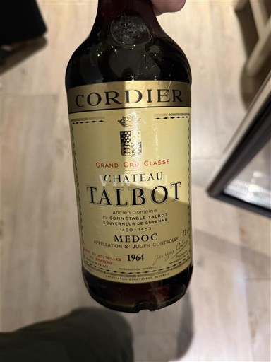 Bordeaux Saint-Julien Grand Cru Château Talbot 1964