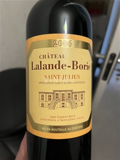 Bordeaux Saint-Julien Château Lalande-Borie 2006