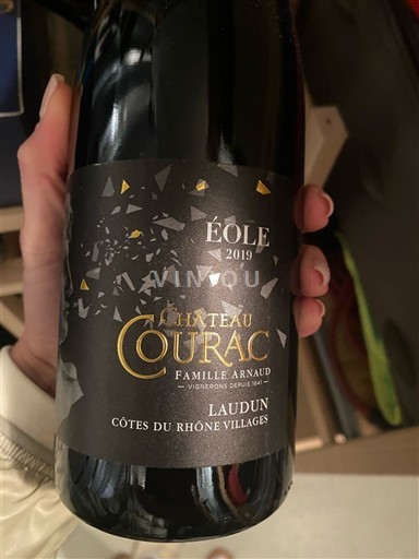 Rhônen laakso Côtes-du-rhône-villages Château Courac Éole 2019