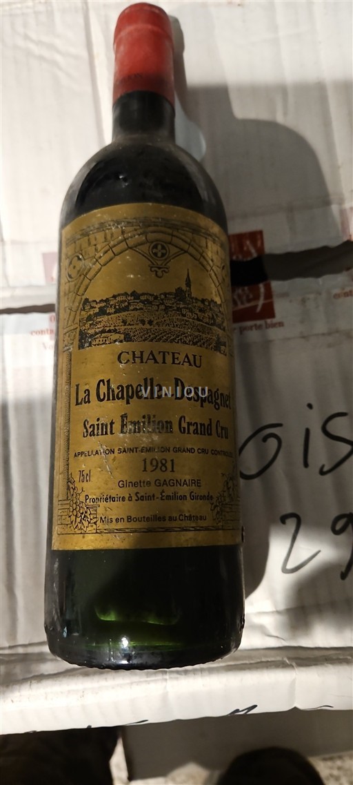 Bordeaux Saint-Émilion Grand Cru Grand Cru Château La Chapelle-Despagne 1981