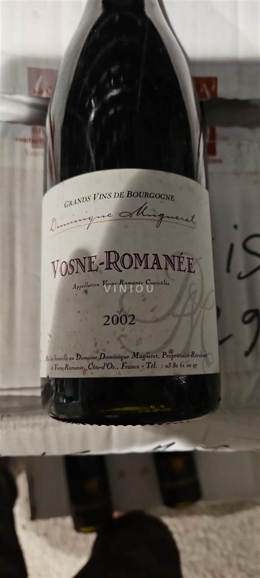 Vin Rouge sec Dominique Mugneret 2002 France Bourgogne Vosne-romanée AOC