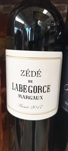 Bordeaux Margaux Château Labégorce Zédé de Labégorce 2017