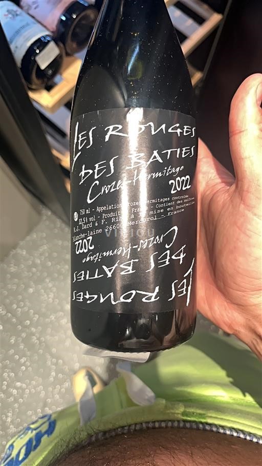 Valle del Ródano Crozes-Hermitage R.J. Dard & F. Ribo Les Rouges des Baties 2022