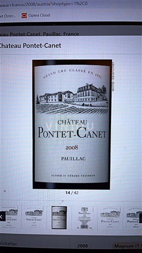 Burdeos Pauillac Grand Cru Château Pontet-Canet 2008