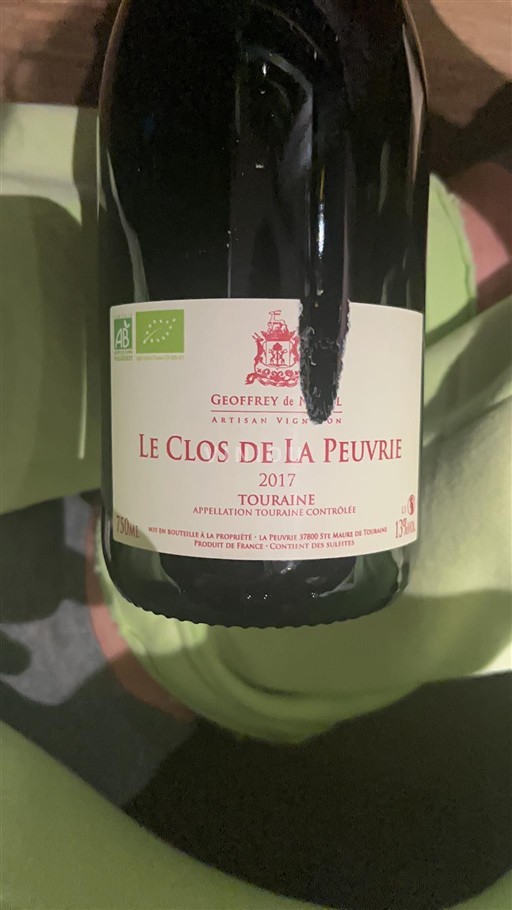 Údolí Loiry Touraine Le Clos de la Peuvrie 2017
