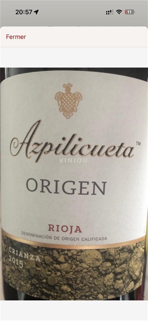 La Rioja Rioja Azpilicueta Origen 2015