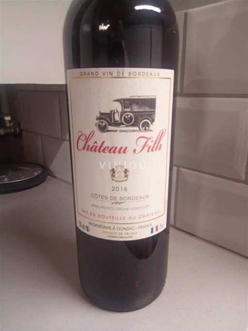 Bordéus Encostas de Bordéus Château Filh 2016