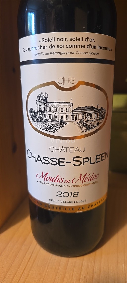 Bordeaux Moulis-en-Médoc CHASSE-SPLEEN 2018