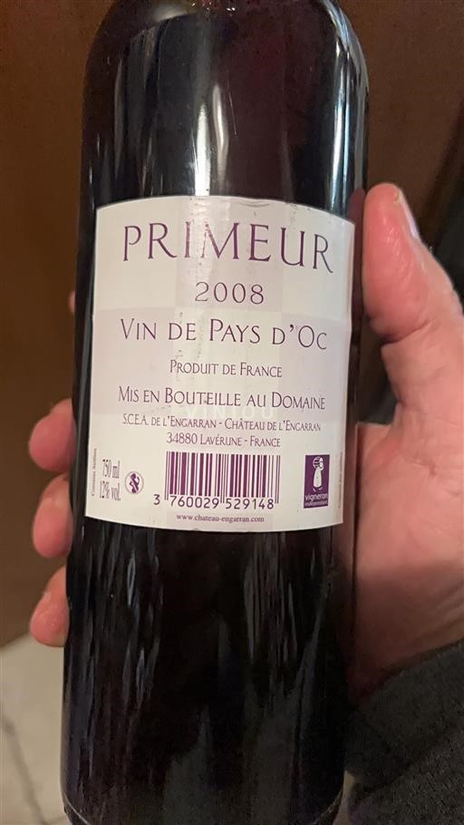 Vin Rouge sec Primeur Château L'Engarran 2008 France Languedoc AOC