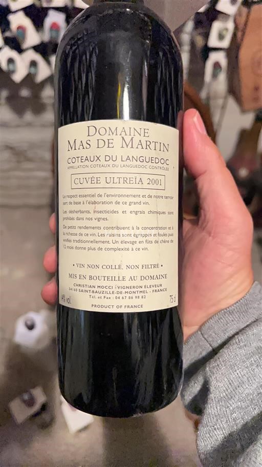 Languedoc Languedoc Hills Domaine Mas de Martin Ultreïa 2001