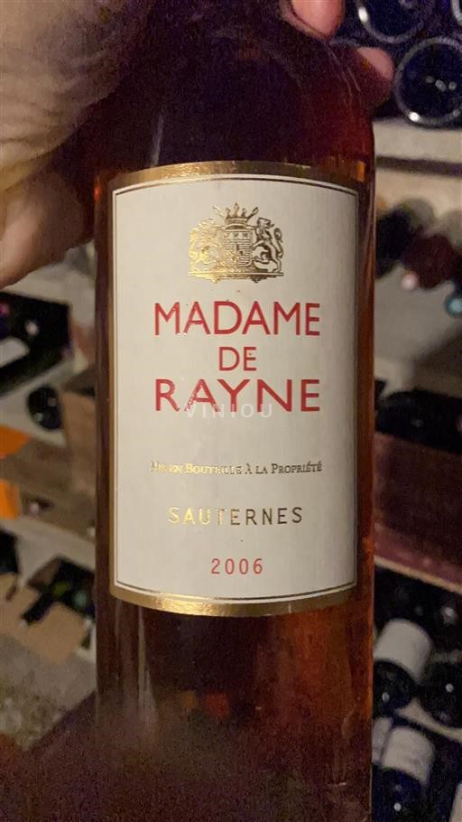 Burdeos Sauternes Rayne Madame de Rayne 2006