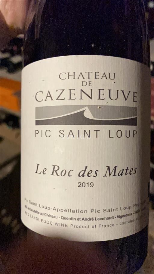 Languedoc Pic-saint-loup Château Cazeneuve Le Roc des Mates 2019