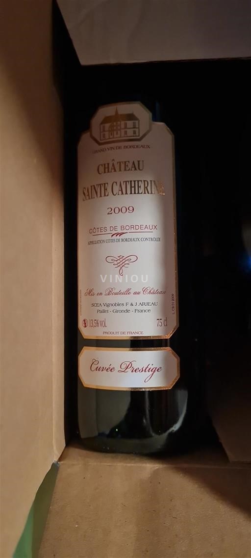 Vin Rouge sec Cuvée Prestige Château Sainte Catherine 2009 France Bordeaux Côtes-de-Bordeaux AOC