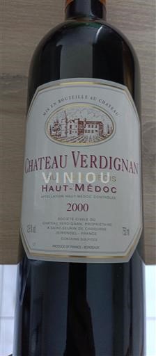 Bordeaux Haut-Médoc Cru Bourgeois Château Verdignan 2000