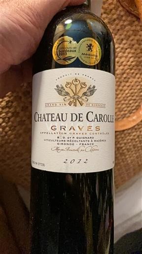 Bordeaux Graves Château Carolle 2012
