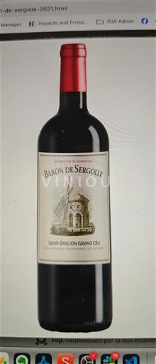 Бордо Сент-Емільйон Гран Крю Grand Cru Baron de Sergolle 2021