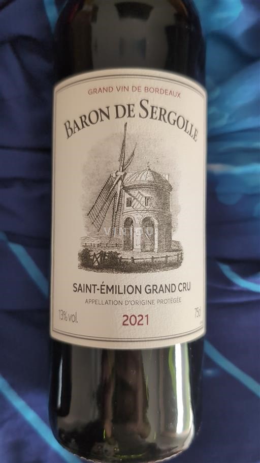 Bordeaux Saint-Émilion Grand Cru Grand Cru Baron de Sergolle 2021