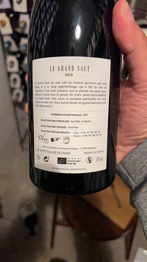 Languedoc-Roussillon Aude Domaine Delmas Le Grand Saut 2019