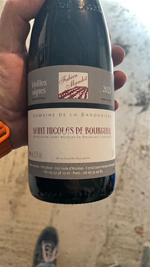 Loirevallei Saint-Nicolas-De-Bourgueil Domaine La Baronnière Vieilles vignes 2023