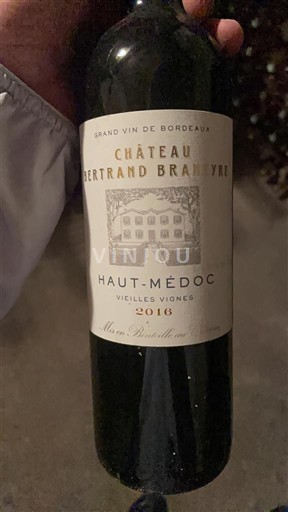 Bordeaux Haut-Médoc Château Bertrand Braneyre Vieilles Vignes 2016