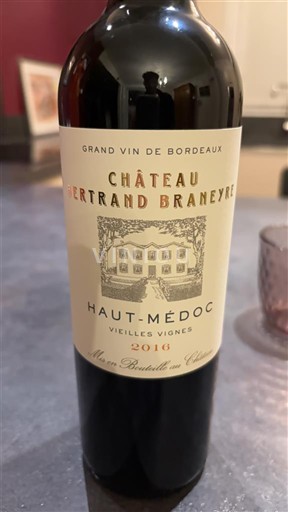 Bordeaux Haut-Médoc Château Bertrand Braneyre Vieilles Vignes 2016