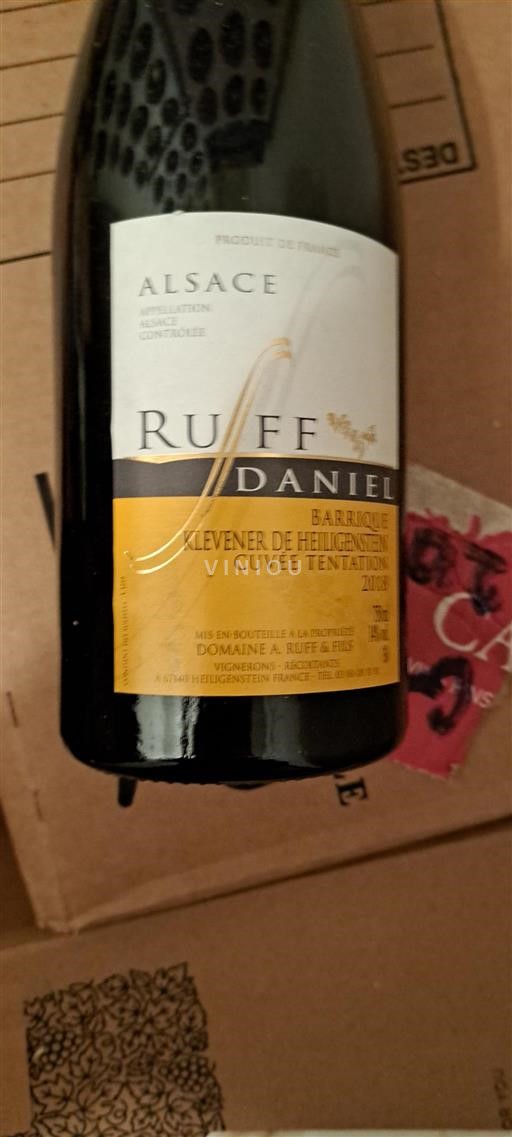 Alsace Heiligensteinin-Klevener Grand Cru Domaine A. Ruff & Fils Tentation 2018