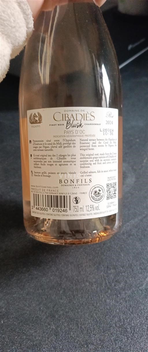 Languedoc-Roussillon Pays d'Oc Cibadiès Blush 2024