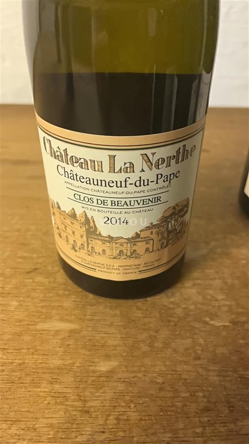 Vallée du Rhône Châteauneuf-du-pape Château La Nerthe Clos de Beauvenir 2014