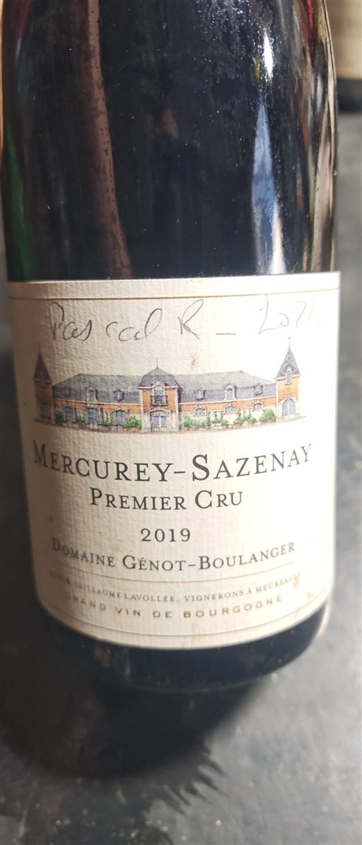 Borgoña Mercurey Premier Cru Domaine Génot-Boulanger 2019