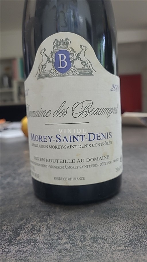Burgundi Morey-Saint-Denis Domaine Des Beaumont 2001