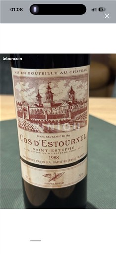 Burdeos Saint-Estèphe Grand Cru Cos Estournel 1988