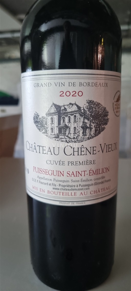 Bordeaux Puisseguin-Saint-Émilion Château Chêne-Vieux Première 2020