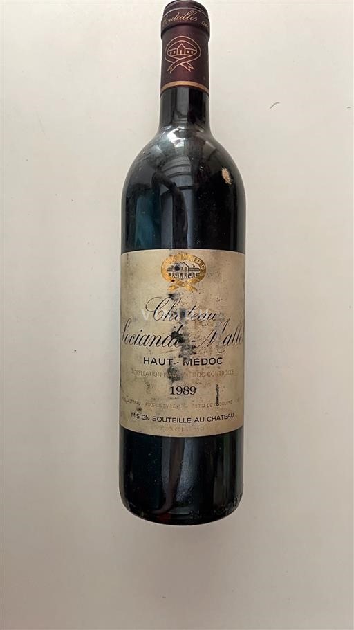 Vin Rouge sec Château Sociando-Mallet 1989 France Bordeaux Haut-Médoc AOC