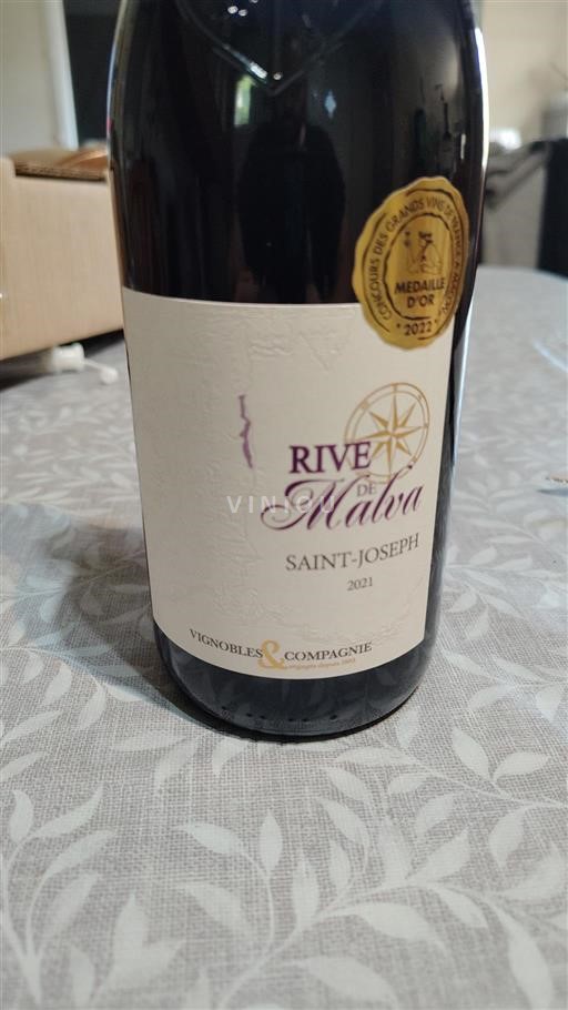 Rhônen laakso Saint-Joseph Vignobles & Compagnie Rive de Malva 2021