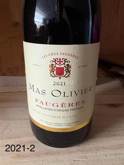 Languedoc Faugères Les Crus Faugères Mas Olivier 2021