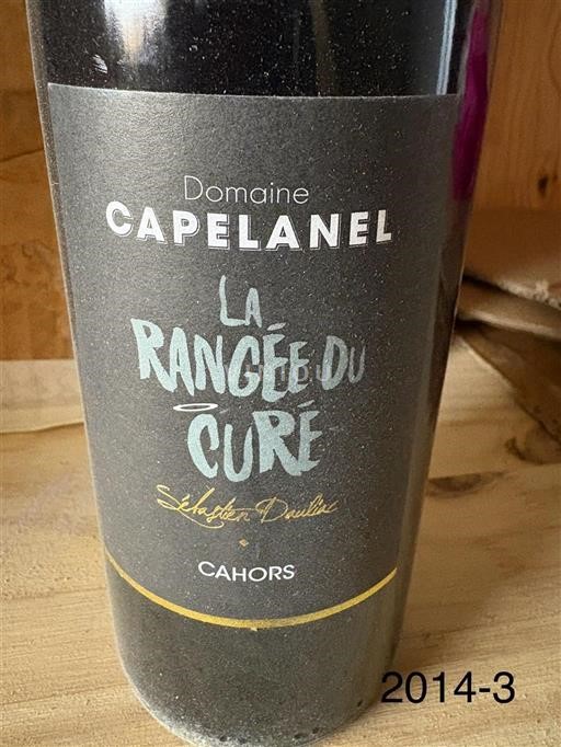 Sydvestfrankrig Cahors Domaine Capelanel La Rangée du Curé 2014