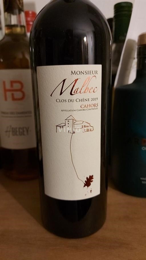 Sudoeste Cahors Clos du Chêne Monsieur Malbec 2019